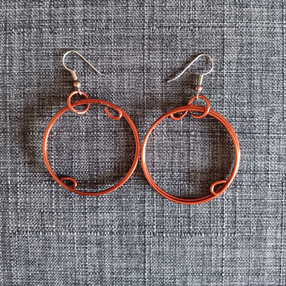 Vintage metal earrings for pierced ears